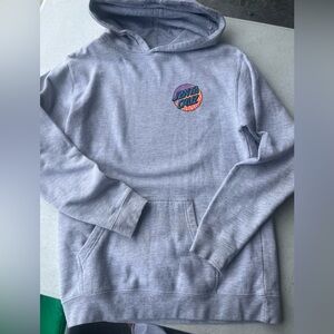 Santa Cruz Light Gray Hoodie youth size large
